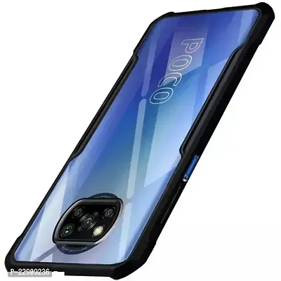 Poco X3 Back Cover with Camera Protection Back Case Cover for Poco X3 Black-thumb0
