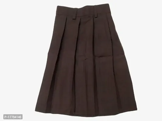 Look smart School Skirts(Brown)-thumb0