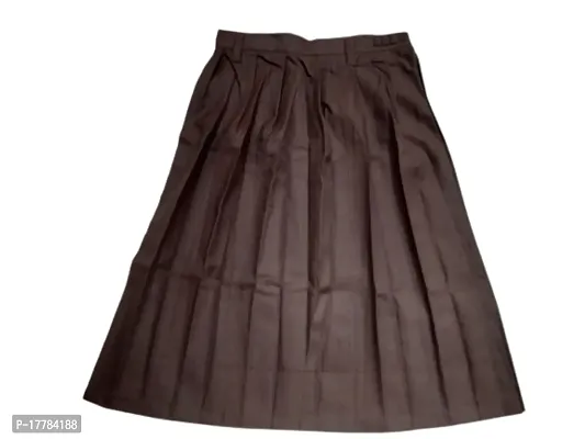 Look smart School Skirts(Brown)