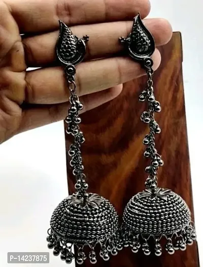 black polish earring for girls and womens-thumb0