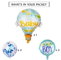 Welcome Baby Boy Decoration Foil Balloon Baby Shower Decoration Material Set Combo 1St Birthday Decoration Newborn Baby Party Baby Shower Party For Boys Blue-thumb1