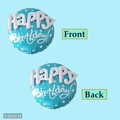 3D Happy Birthday Printed On Blue Round Shape Foil Balloon For Party Decoration Birthday Decoration Kids Decoration Happy Bithday Blue 3D Pack Of 1-thumb3