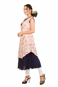 Rayon cotton  festive, Sleeveless KURTI 4011 PINK-thumb1