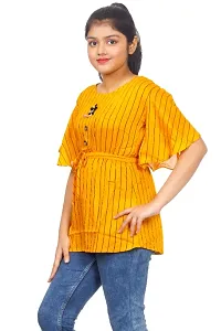Women Yellow Striped Top-thumb1