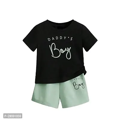 Fabulous Multicoloured Cotton Printed T-Shirts with Shorts For Baby Boys-thumb0