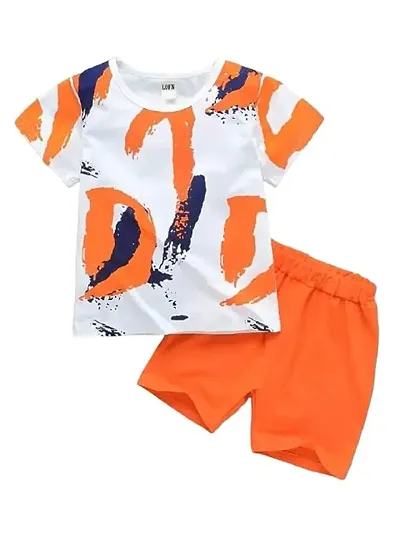 I.T Kids Dress for Boys | Printed Hoisery Cotton T shirt & Short Set