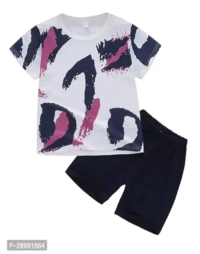 Fabulous Multicoloured Cotton Printed T-Shirts with Shorts For Baby Boys-thumb0