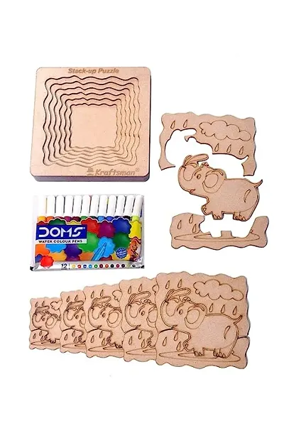 Stylish Fancy Wood Wooden Puzzle Portable Game For Kids