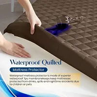 Waterproof Quilted Mattress Protector and Waterproof Quilted Bed Cover| Breathable Hypoallergenic Mattresses Cover with Elastic Fitted Bed/Gadda cover-thumb1