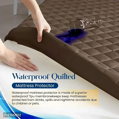 Waterproof Quilted Mattress Protector and Waterproof Quilted Bed Cover| Breathable Hypoallergenic Mattresses Cover with Elastic Fitted Bed/Gadda cover-thumb2
