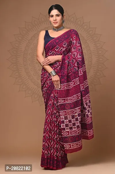 Beautiful Cotton Saree With Blouse Piece