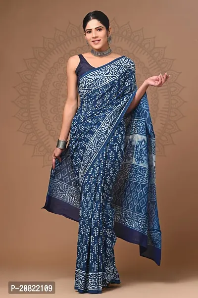 Beautiful Cotton Saree With Blouse Piece