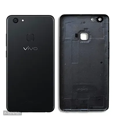Marshland Battery Door Back Cover Compatible with Vivo V7 Plus (Black)