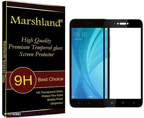 Marshland? Tempered Glass Screen Protector Anti Scratch Bubble Free 3D Edge to Edge Tempered Glass Compatible with Xiaomi Redmi Y1 (Black)-thumb0