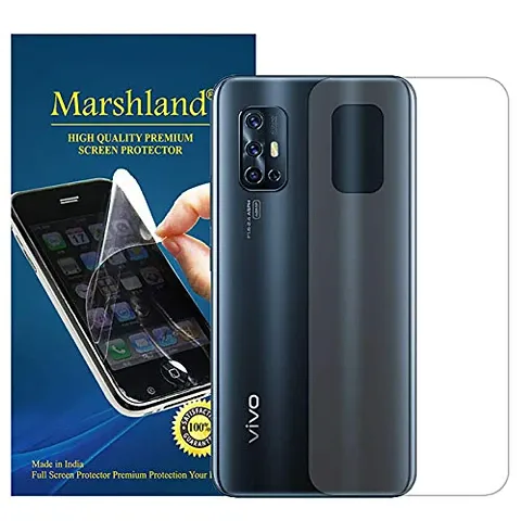 MARSHLAND TPU Back Screen Protector Anti Scratch Bubble Free Back Screen Guard Compatible for Vivo V17 (India) Pack of 2