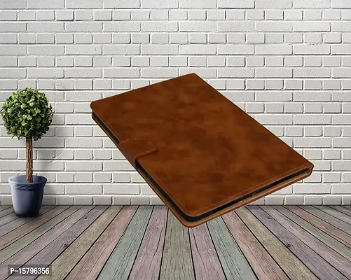 MARSHLAND Flip Cover for Itel PAD ONE 10.1 inch Premium Look Front  Back Protection Light Brown Magnetic Case-thumb4