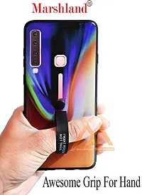 MARSHLAND Latest Smooth Touch Thumb Grip with Kickstand Printed Back Cover Compatible for Samsung Galaxy A9 2018 (Multi-Color)-thumb2