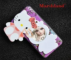 Fancy Creative Back Cover Hello Kitty with Makeup Mirror Stylish Diamond Stones Soft Silicon Printed Rubber Compatible with HTC one x10 by Pack of 2-thumb4