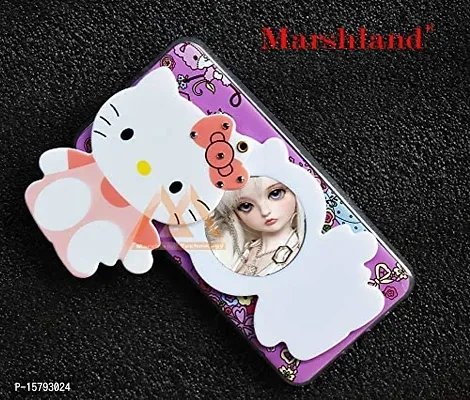 Fancy Creative Back Cover Hello Kitty with Makeup Mirror Stylish Diamond Stones Soft Silicon Printed Rubber Compatible with HTC one x10 by Pack of 2-thumb5