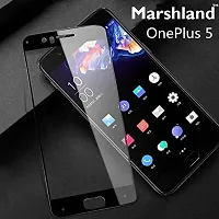 MARSHLAND 3D Full Cover Screen Protector Edge to Edge Protection Bubble Free Anti Scratch Tempered Glass Compatible for Oneplus 5 (Black)-thumb2