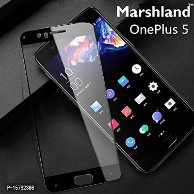 MARSHLAND 3D Full Cover Screen Protector Edge to Edge Protection Bubble Free Anti Scratch Tempered Glass Compatible for Oneplus 5 (Black)-thumb3