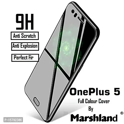 MARSHLAND 3D Full Cover Screen Protector Edge to Edge Protection Bubble Free Anti Scratch Tempered Glass Compatible for Oneplus 5 (Black)-thumb5