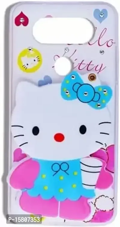 MARSHLAND 3D Cartoon Hello Kitty Back Cover Soft Silicon Printed Rubber Compatible for LG Q8 Pack of 2