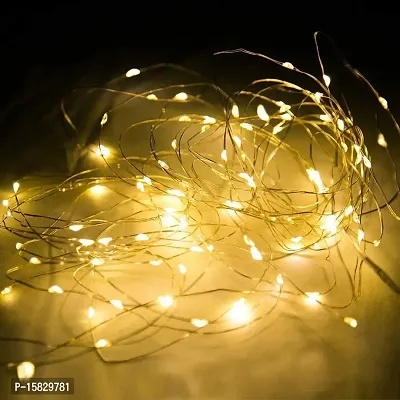 MARSHLAND Copper LED String Lights 2 Meters 20 LED Warm White Battery Powered Portable Fairy Star String Lights for Diwali, Christmas, Home, Decor, Party, Bedroom, Decoration