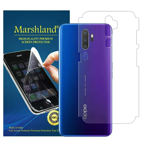 MARSHLAND TPU Back Screen Protector Full Side Cover Design 3D All Around Protection Back Screen Guard Compatible for Oppo A5 2020