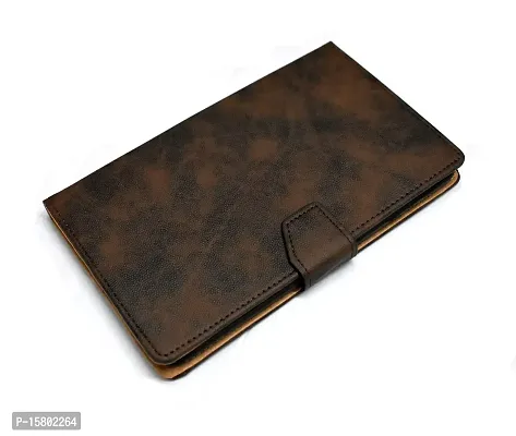 MARSHLAND Flip Cover for Acer One 8 T4-82L Tablet Premium Look Front  Back Protection Black Magnetic Case-Dark Brown