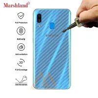 MARSHLAND 3D Carbon Fiber Flexible Back Screen Protector Anti Scratch Bubble Free Back Screen Guard Compatible for Samsung Galaxy A30 Pack Of 2-thumb2