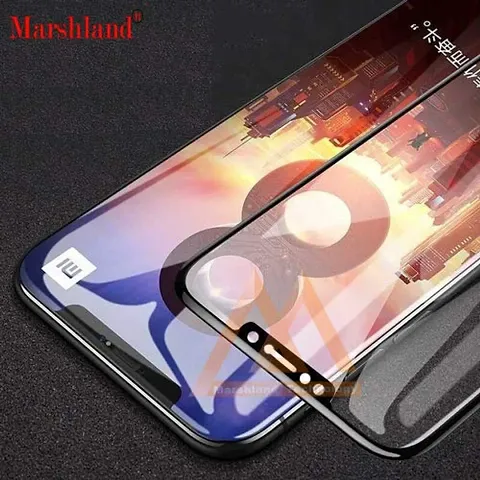 MARSHLAND Screen Protector 6D Full Glue Anti Scratch Bubble Free 9h Hardness Smooth Touch Tempered Glass Compatible for Poco F1 (Black)