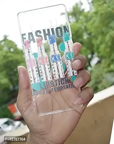 MARSHLAND Designer Back Cover for Girls Crystal Design Soft Silicon Back Case Compatible for Samsung Galaxy Note 8 (Transparent)