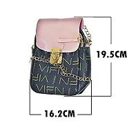 MARSHLAND Stylish Bag for Girls Pink Cross Body Bags for Girls Stylish Designer Purse and Handbags (Black-Pink)-thumb2