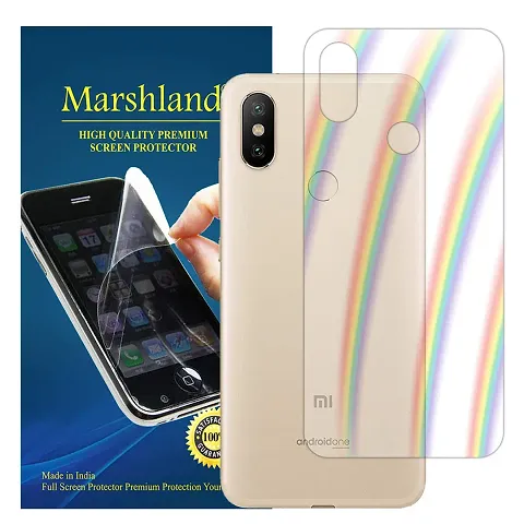 MARSHLAND 3D Rainbow Flexible Back Screen Protector Anti Scratch Bubble Free Back Screen Guard Compatible for Xiaomi Mi A2