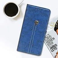 MARSHLAND Leather Inner Soft Silicon Kick Stand Wallet Flip Cover Compatible for Realme X50 (Blue)-thumb4