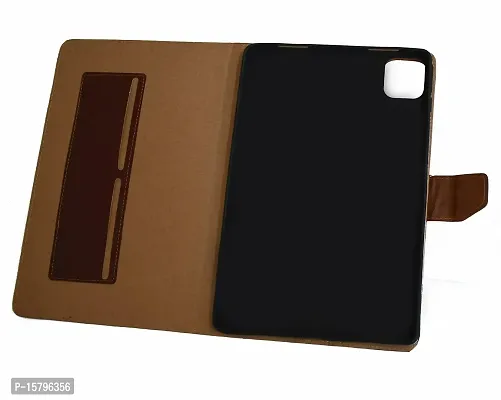 MARSHLAND Flip Cover for Itel PAD ONE 10.1 inch Premium Look Front  Back Protection Light Brown Magnetic Case-thumb5