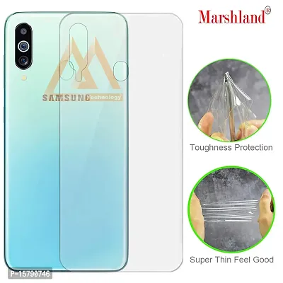 MARSHLAND Back Screen Protector Bubble Free Flexible Anti Scratch TPU Back Screen Guard Compatible for Samsung Galaxy M40 (Pack of 2)-thumb4