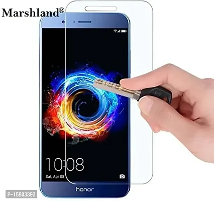 MARSHLAND Tempered Glass Screen Protector 99% Transparency Anti Scratch Bubble Free 2.5d Round Edge Tempered Glass Compatible with Honor V9 (Transparent)-thumb3