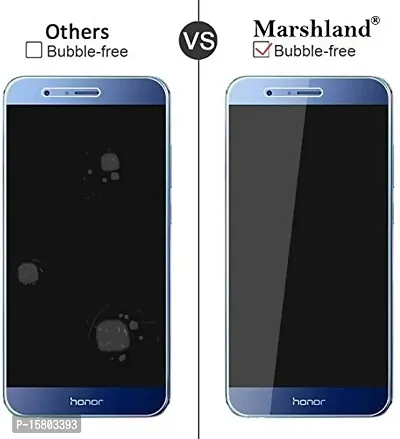 MARSHLAND Tempered Glass Screen Protector 99% Transparency Anti Scratch Bubble Free 2.5d Round Edge Tempered Glass Compatible with Honor V9 (Transparent)-thumb5