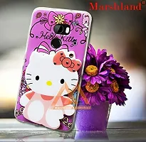 Fancy Creative Back Cover Hello Kitty with Makeup Mirror Stylish Diamond Stones Soft Silicon Printed Rubber Compatible with HTC one x10 by Pack of 2-thumb1