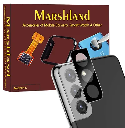 Marshland Camera Glass for S21 5G Full Glue 3D Scratch-Resistant Camera Protector Compatible for Samsung Galaxy S21 /Samsung Galaxy S21 5G(Black)