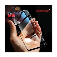 MARSHLAND 6D Full Glue Screen Protector Anti Scratch Crystal Clear Bubble Free Smooth Tempered Glass Compatible for Realme 5 pro (Black)-thumb3