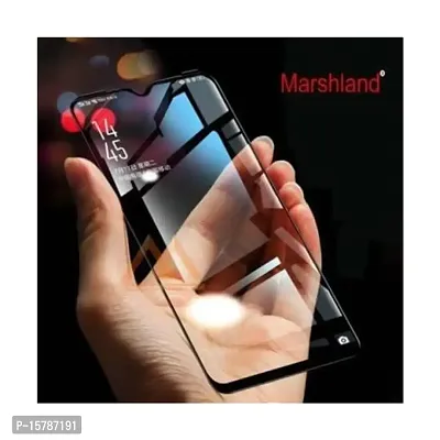 MARSHLAND 6D Full Glue Screen Protector Anti Scratch Crystal Clear Bubble Free Smooth Tempered Glass Compatible for Realme 5 pro (Black)-thumb4