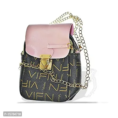 MARSHLAND Stylish Bag for Girls Pink Cross Body Bags for Girls Stylish Designer Purse and Handbags (Black-Pink)-thumb0