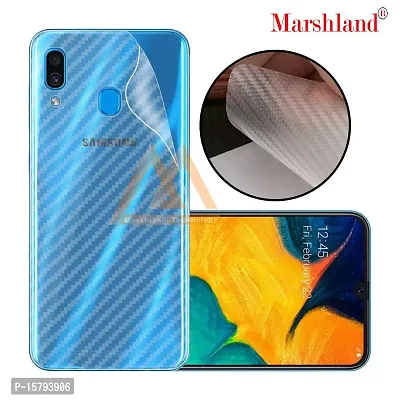 MARSHLAND 3D Carbon Fiber Flexible Back Screen Protector Anti Scratch Bubble Free Back Screen Guard Compatible for Samsung Galaxy A30 Pack Of 2-thumb5