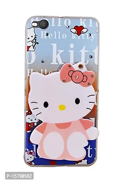 Marshland? Stylish Diamond Stones and Creative Soft Silicon Rubber 3D Cartoon Hello Kitty with Makeup Mirror Compatible with HTC ONE X 9-thumb3