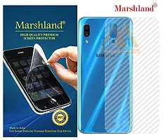MARSHLAND 3D Carbon Fiber Flexible Back Screen Protector Anti Scratch Bubble Free Back Screen Guard Compatible for Samsung Galaxy A30 Pack Of 2-thumb1