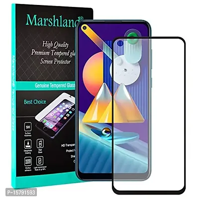 MARSHLAND Ceramic Tempered Matte Anti Broken 9d Flexible Soft Film Screen Protector Compatible for Samsung Galaxy M11/Samsung Galaxy A11 Black-thumb0