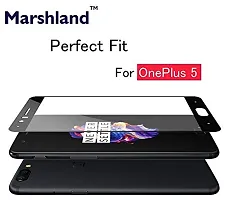 MARSHLAND 3D Full Cover Screen Protector Edge to Edge Protection Bubble Free Anti Scratch Tempered Glass Compatible for Oneplus 5 (Black)-thumb3
